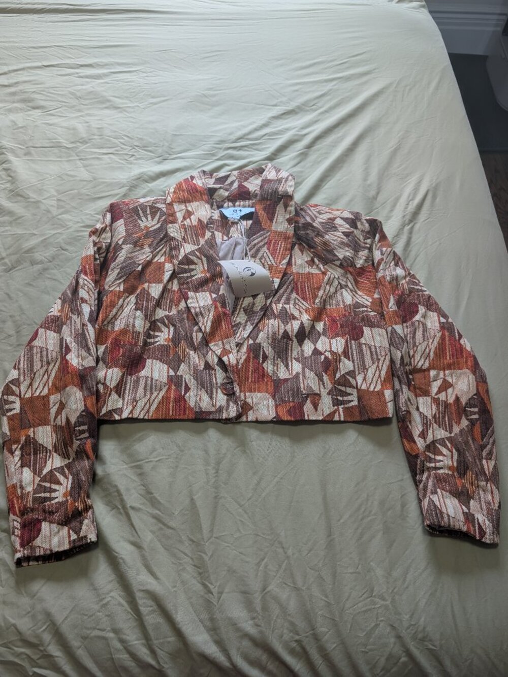 The Bright Side geometric cropped jacket